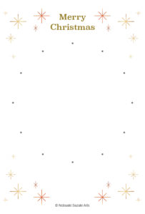 クリスマス曼荼羅アート　クリスマスカードの台紙
