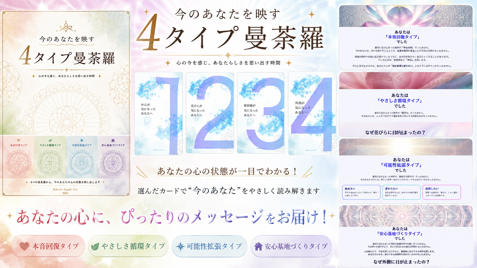 今のあなたを映す４タイプ曼荼羅セット