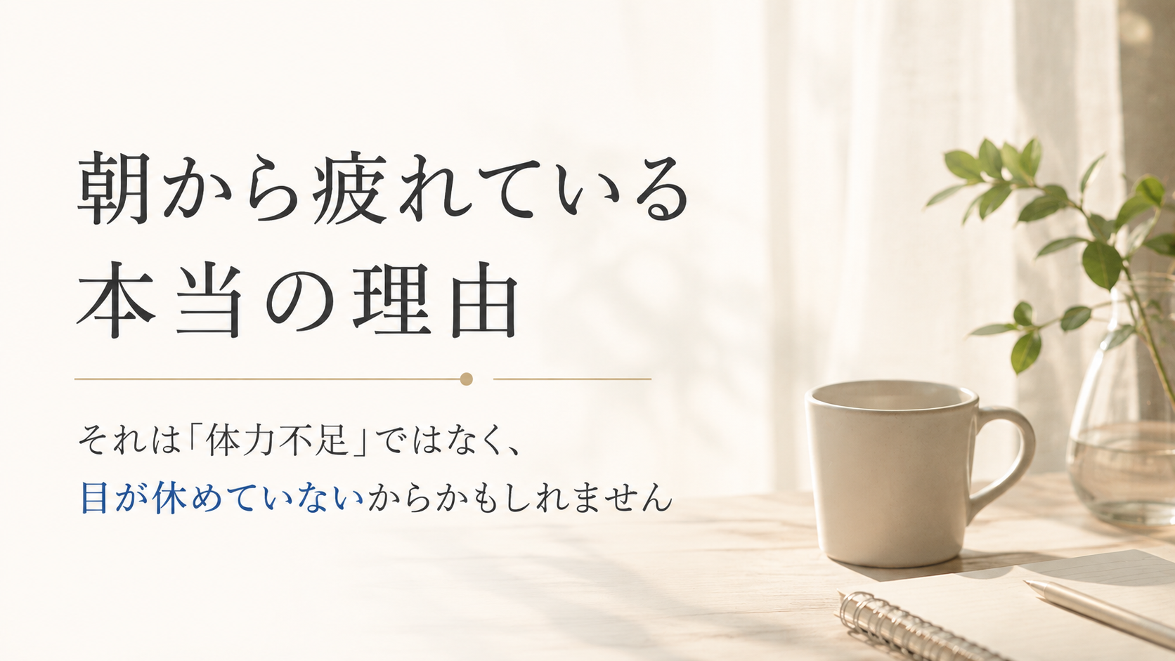 朝から疲れている本当の理由