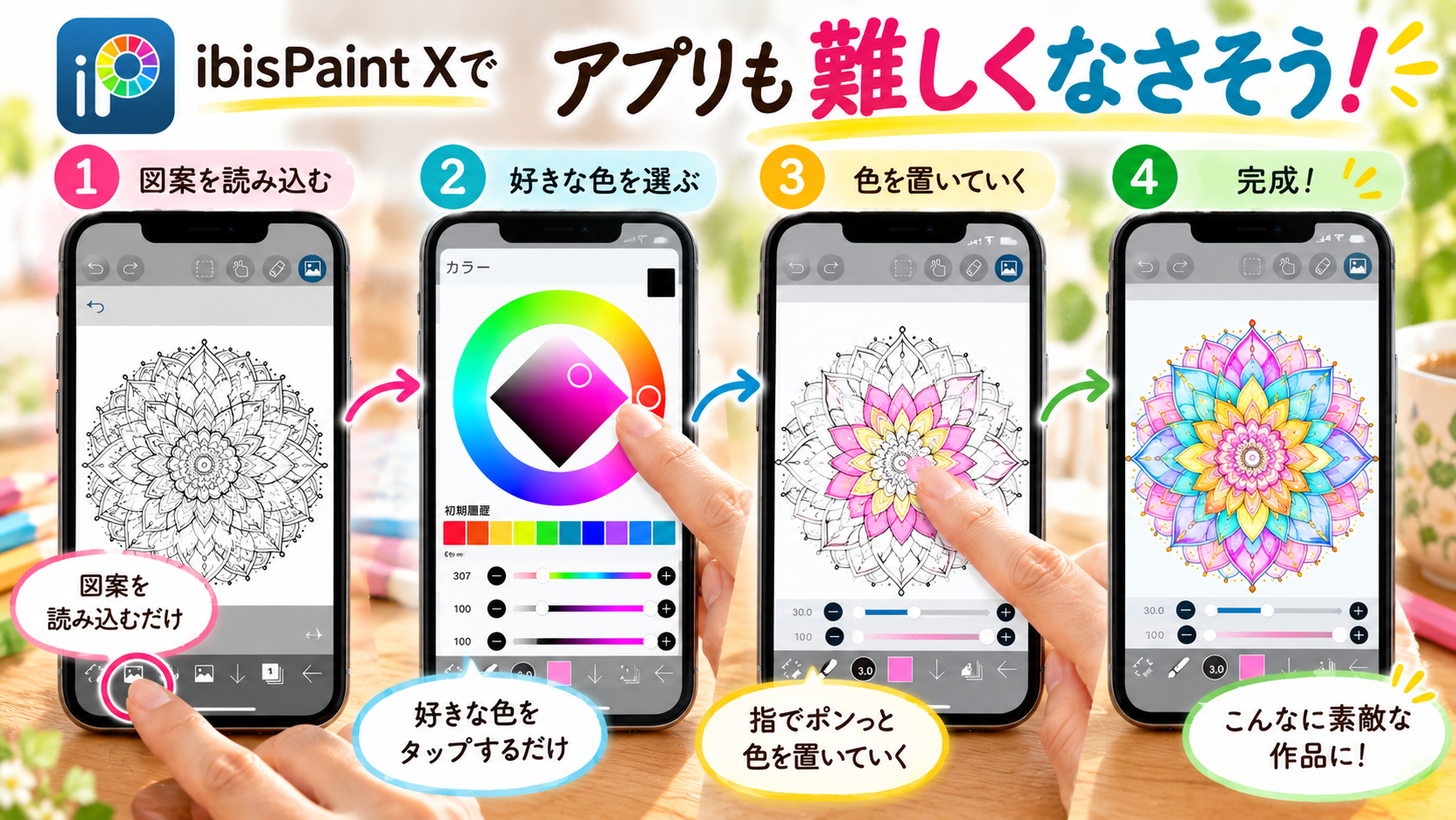 ibisPaint Xでアプリも難しくなさそう